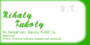 mihaly kukoly business card